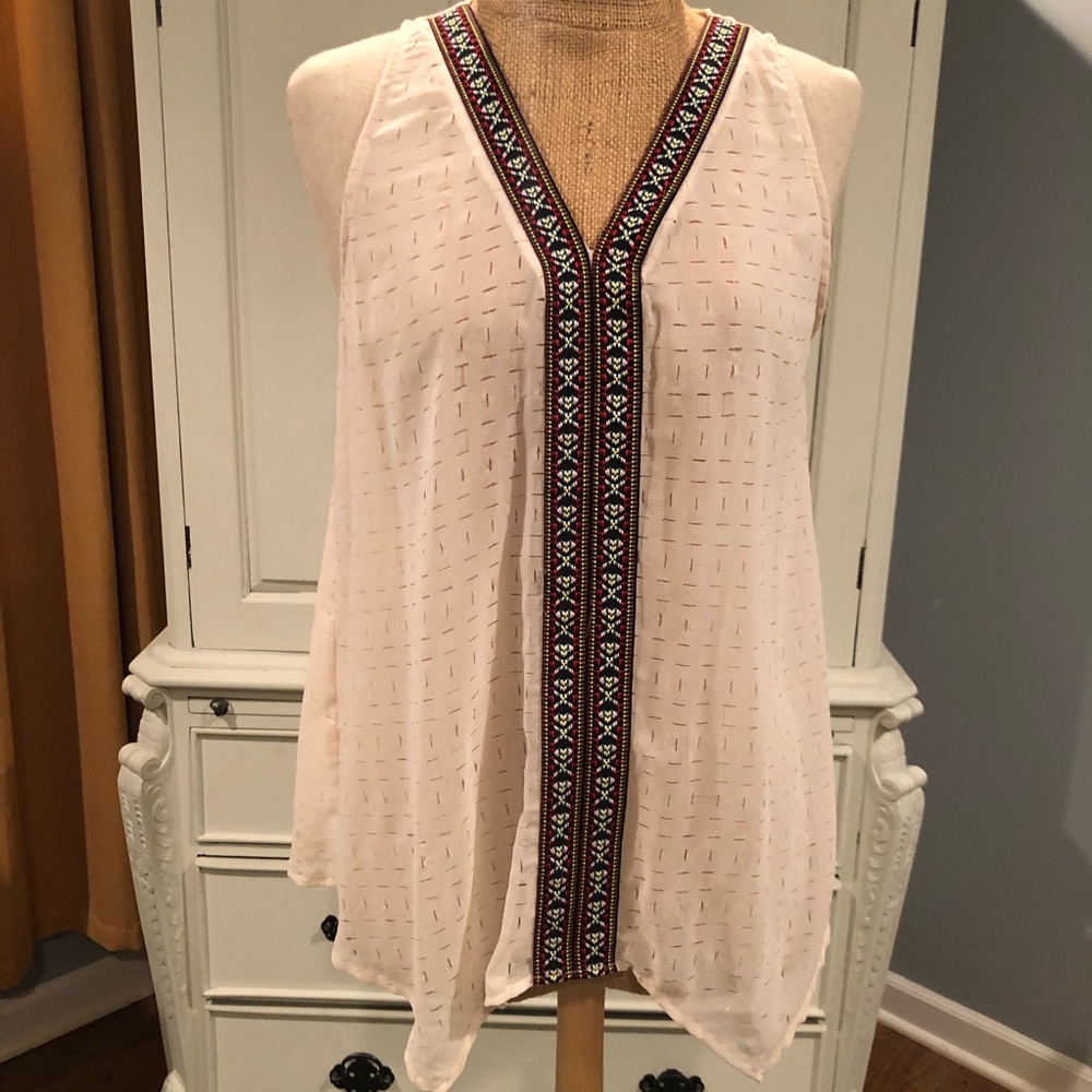 Sheer blouse fits small